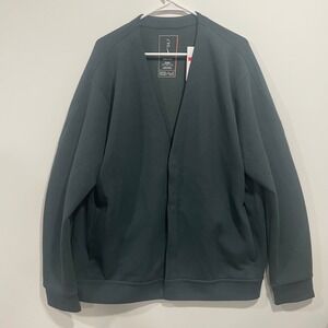 Nike 24.7 Impossibly Soft Cardigan Mens Large Tall Green HQ6948-390 NWT $125